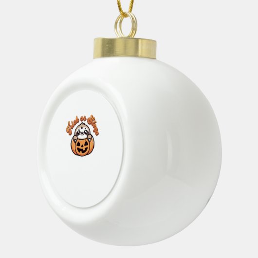 Halloween luiaard truc of slaap Schattigee luiaard Keramische Bal Ornament (Rechts)