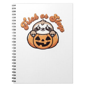 Halloween luiaard truc of slaap Schattigee luiaard Notitieboek
