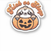 Halloween luiaard truc of slaap Schattigee luiaard Sticker (Voorkant)