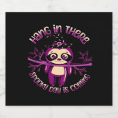 Halloween Luiaard (ver.1) Classic T-shirt Sparkling Wijnetiket (Enkel label)