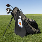 Halloween luiaard verkleed als spook die langs de golfhanddoek (Groen)
