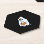 Halloween luiaard verkleed als spookachtige truc o kartonnen onderzetters (Schuin)