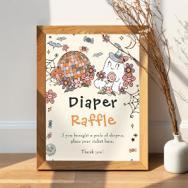 Halloween Luier Raffle Baby shower Spel Sign Poster