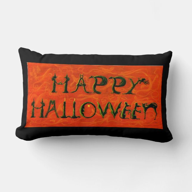 Halloween Lumbar Pillow REVERSIBLE Kussen (Voorkant)