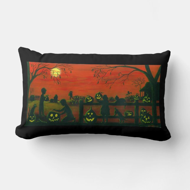 Halloween Lumbar Pillow REVERSIBLE Kussen (Voorkant)