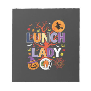 Halloween Lunch Dames Heks Keuken Vector Notitieblok
