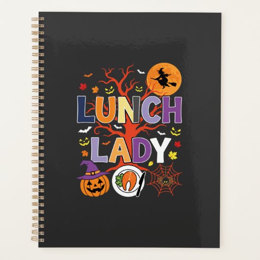Halloween Lunch Dames Heks Keuken Vector Planner (Voorkant)