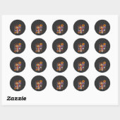 Halloween Lunch Dames Heks Keuken Vector Ronde Sticker (Vel)