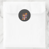 Halloween Lunch Dames Heks Keuken Vector Ronde Sticker (Tas)