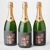Halloween Lunch Dames Heks Keuken Vector Sparkling Wijnetiket (Flessen)