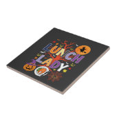 Halloween Lunch Dames Heks Keuken Vector Tegeltje (Zijkant)