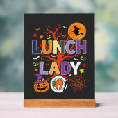 Halloween Lunch Dames Heksenkeuken Vector Acryl Bord (Neutraal)