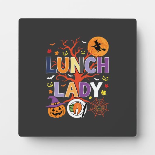 Halloween Lunch Dames Heksenkeuken Vector Fotoplaat (Voorkant)