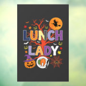 Halloween Lunch Dames Heksenkeuken Vector Raamsticker (Vel 3)