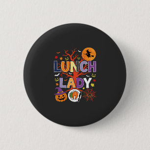 Halloween Lunch Dames Heksenkeuken Vector Ronde Button 5,7 Cm