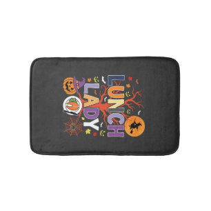 Halloween Lunch Lady Heks Keuken Vector Badmat