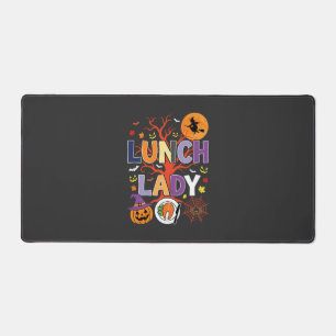 Halloween lunchdame heks keuken vector bureaumat