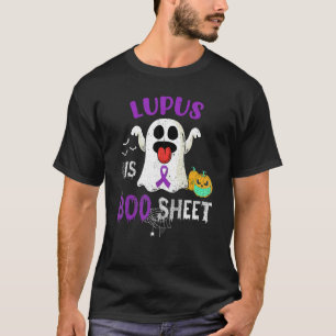 Halloween Lupus is Boo Sheet Paarse Boos Ghost T-shirt
