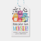 Halloween Maak Je Eigen Monster Cadeaubijsluiter Cadeaulabel (Voorkant)
