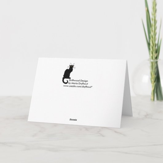 Halloween Maan en Kat Kaart (Achterkant)