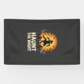 Halloween Maan Grappenmaker Nacht Spandoek (Horizontaal)