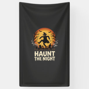 Halloween Maan Grappenmaker Nacht Spandoek
