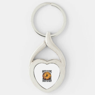 Halloween Maan Heks Vintage Griezelnacht Shirt_1 Sleutelhanger
