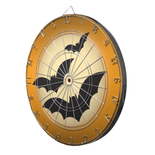 Halloween maan met vleermuizen dartbord (Voorkant Rechts)