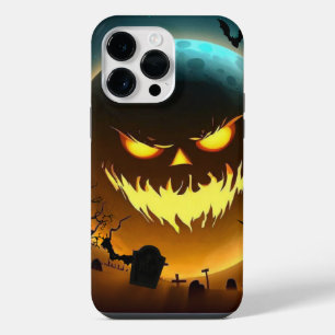 Halloween/maan/pompoen iPhone / iPad hoes 14 Pro Max Hoesje