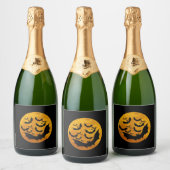 halloween maan sparkling wijnetiket (Flessen)