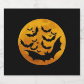 halloween maan sparkling wijnetiket (Enkel label)