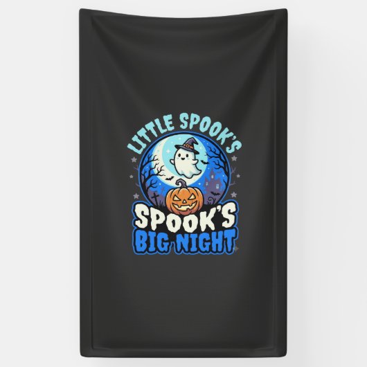 Halloween maanverlichte baby spook spandoek (Verticaal)