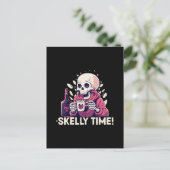 halloween maar het is skelly tijd briefkaart (Staand voorkant)