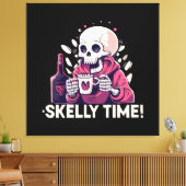 halloween maar het is skelly tijd canvas afdruk (Insitu (Woonkamer))