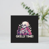 halloween maar het is skelly tijd kaart (Staand voorkant)