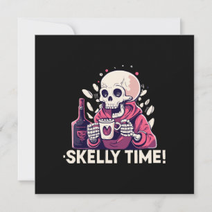 halloween maar het is skelly tijd kaart