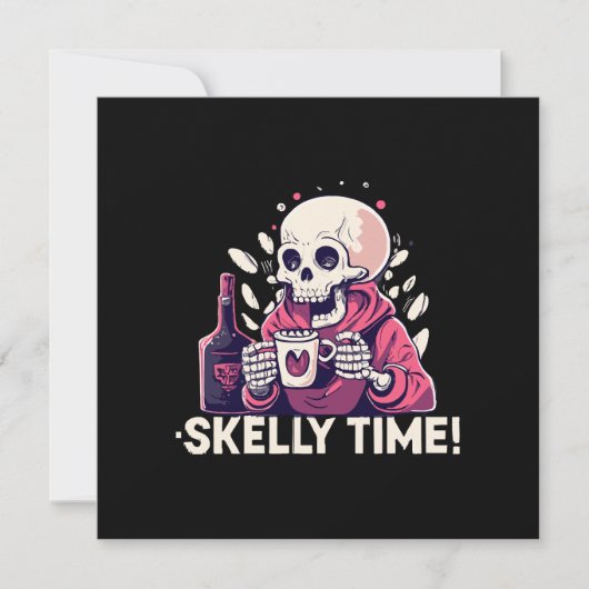 halloween maar het is skelly tijd kaart (Voorkant)