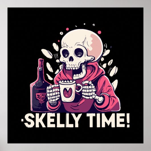 halloween maar het is skelly tijd poster (Voorkant)