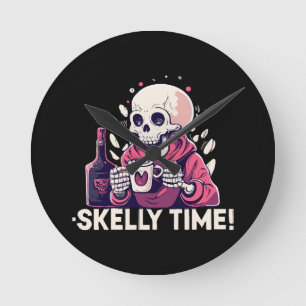 halloween maar het is skelly tijd ronde klok