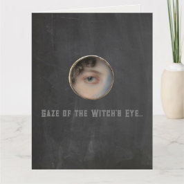 Halloween Macabre Creepy Witch Eye Kaart