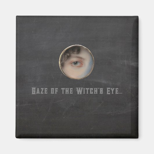 Halloween Macabre Creepy Witch Eye Magneet (Voorkant)