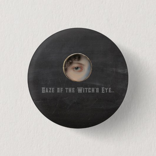 Halloween Macabre Creepy Witch Eye Ronde Button 3,2 Cm (Voorkant)
