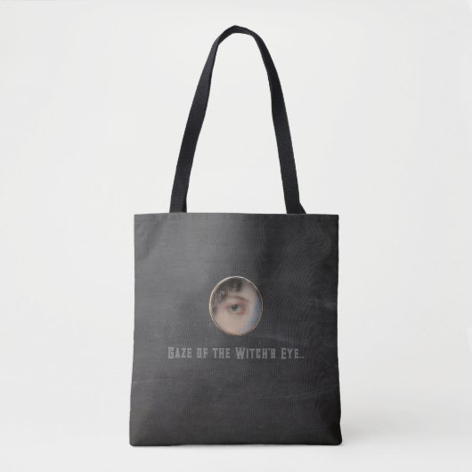 Halloween Macabre Creepy Witch Eye Tote Bag (Voorkant)