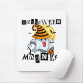 Halloween Madness Grappige Ghost Oktober Oogst Fun Muismat (Met muis)