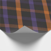Halloween Madras Plaid Cadeaupapier (Hoek)