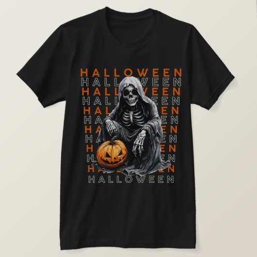 Halloween Magere Hein T-shirt (Design voorkant)