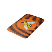 Halloween Magic Bee Witch Oranje en Black Stripes Badmat (Gekanteld)