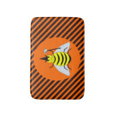 Halloween Magic Bee Witch Oranje en Black Stripes Badmat (Voorkant Verticaal)
