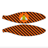 Halloween Magic Bee Witch Oranje en Black Stripes Basketbal (Panelen)