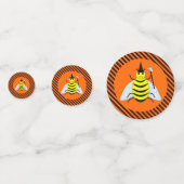 Halloween Magic Bee Witch Oranje en Black Stripes Confetti (Achterkanten)